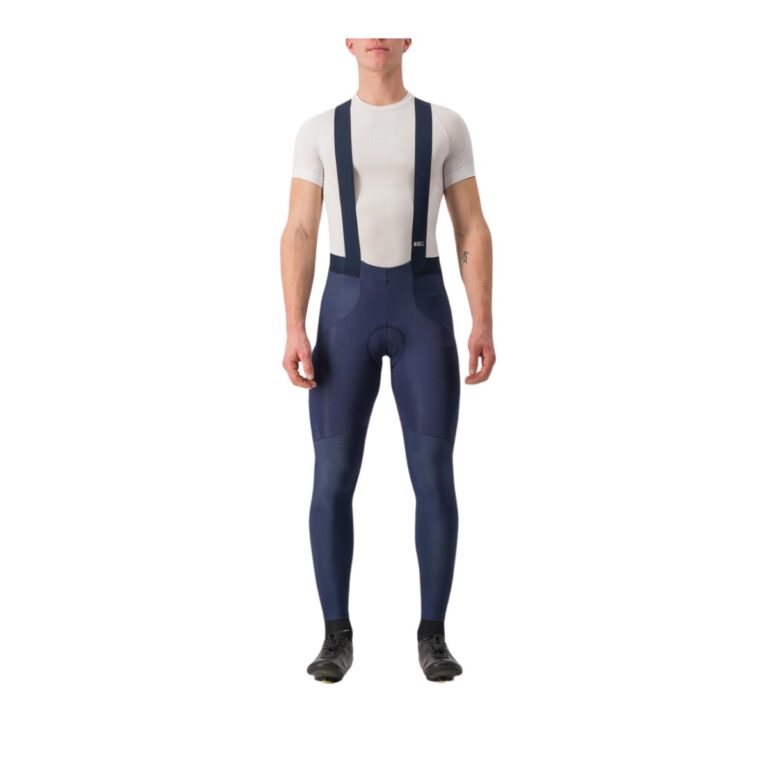Castelli Sorpasso Ros Lange Trägerhose Blau Schwarz