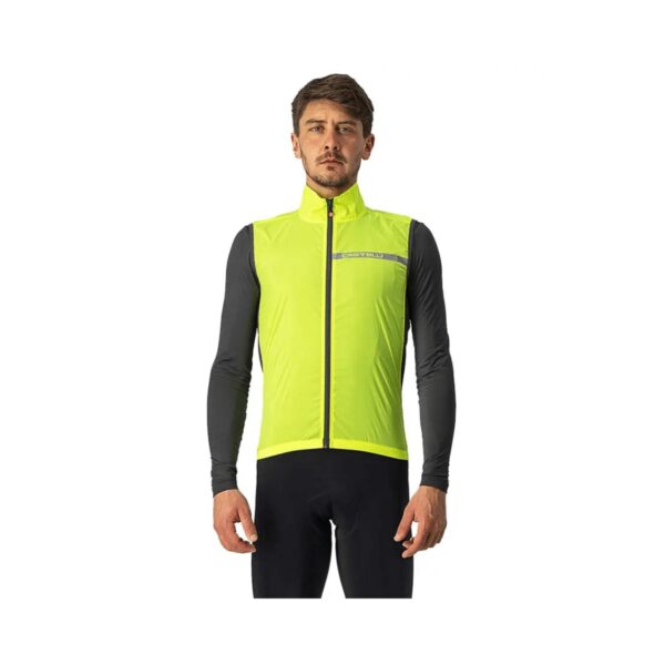 Castelli Squadra Stretch Weste Flourgelb