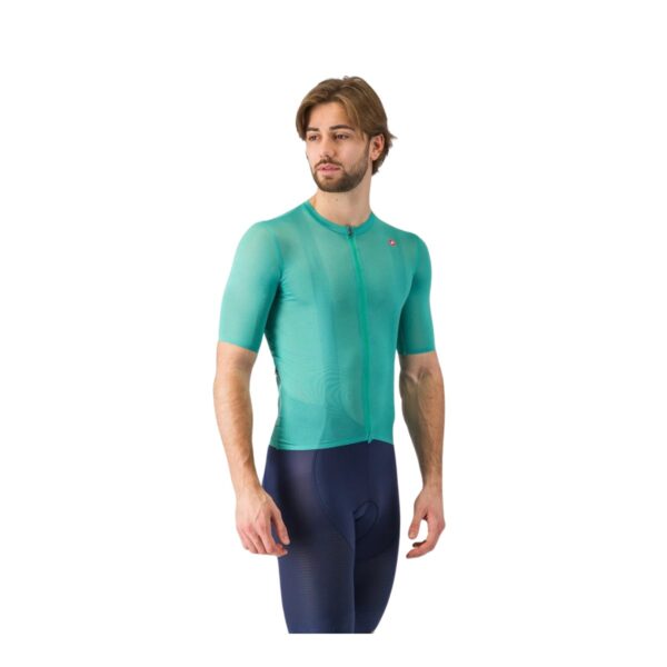 Castelli Superleggera A/C Kurzarmtrikot Blau Grün