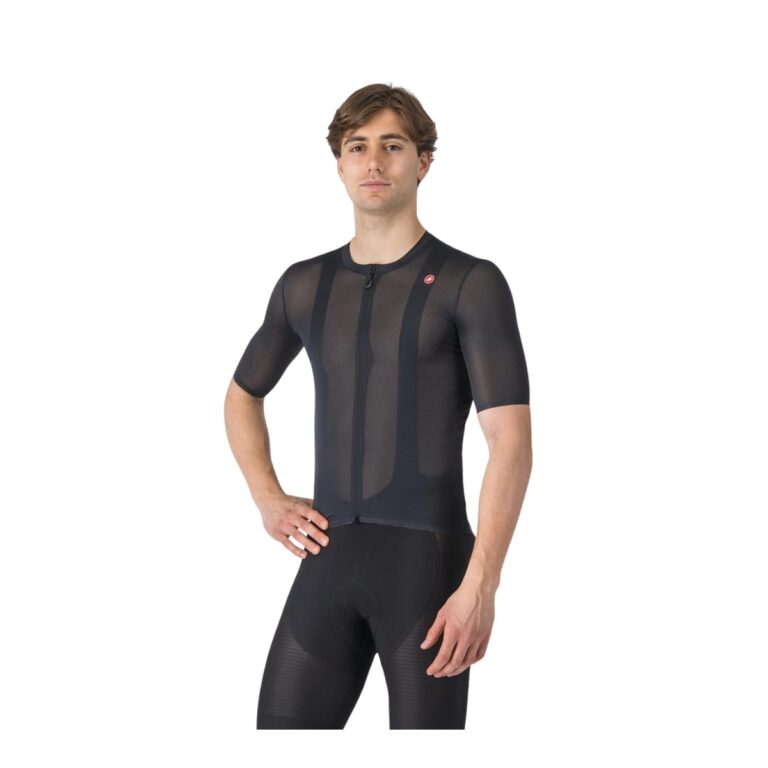 Castelli Superleggera A/C Kurzarmtrikot Hellschwarz