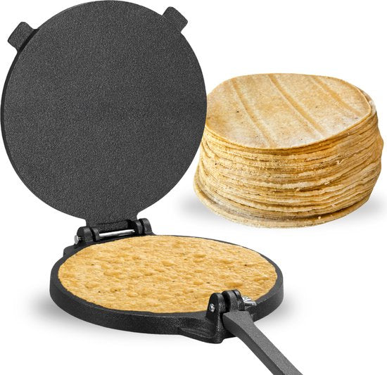 Castex Authentic Tortilla Press Ø 20 cm - Tortilla Presse - Tortilla Pfanne - Taco Maker Wohnen & Kochen
