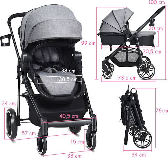 Coast 2-in-1 Kinderwagen & Babywanne - 94 x 56 x 101 cm (offen)
