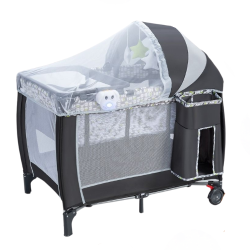 Coast 3-In-1 faltbares Reisebett & Wickelbett & Box mit abnehmbarem und verstellbarem Mesh Wohnen & Kochen