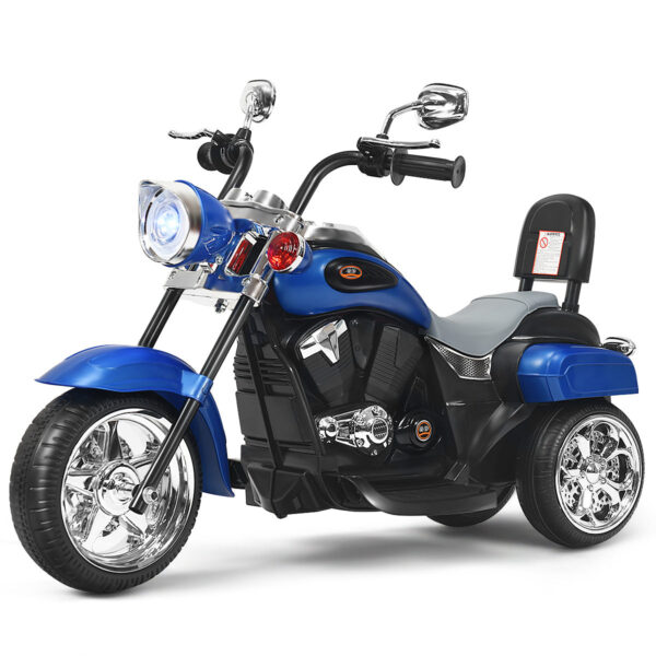 Coast 6V Elektro-Motorrad mit verstellbarem Scheinwerfer Motorrad mit Musik 91 x 48 x 64 cm blau + schwarz Vertaald