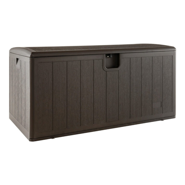Coast All-Weather-Top Box 492L Capaciteit met afsluitbaar deksel van waterdichte tuinbox Brown Vertaald