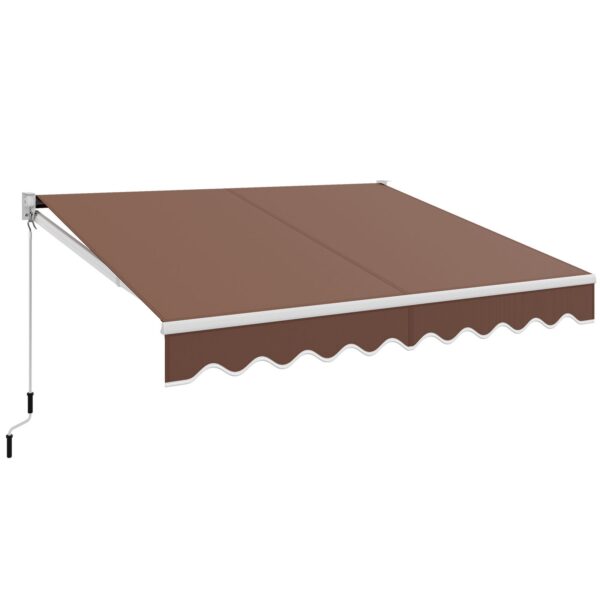 Coast Ausziehbarer Aluminium-Sonnenschirm 295x250 cm - Farbe Kaffee - Mit Handkurbel Haus & Garten
