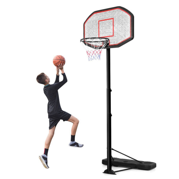 Coast Basketball Pole - Basketball Ring mit Ständer - 220-305 cm Höhe - Schwarz Vertaald