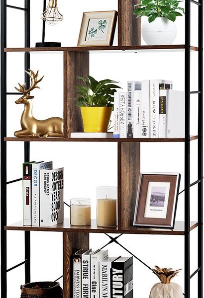 Coast Bücherregal 5-teilig mit Metallrahmen Holz - 74 x 30 x 154