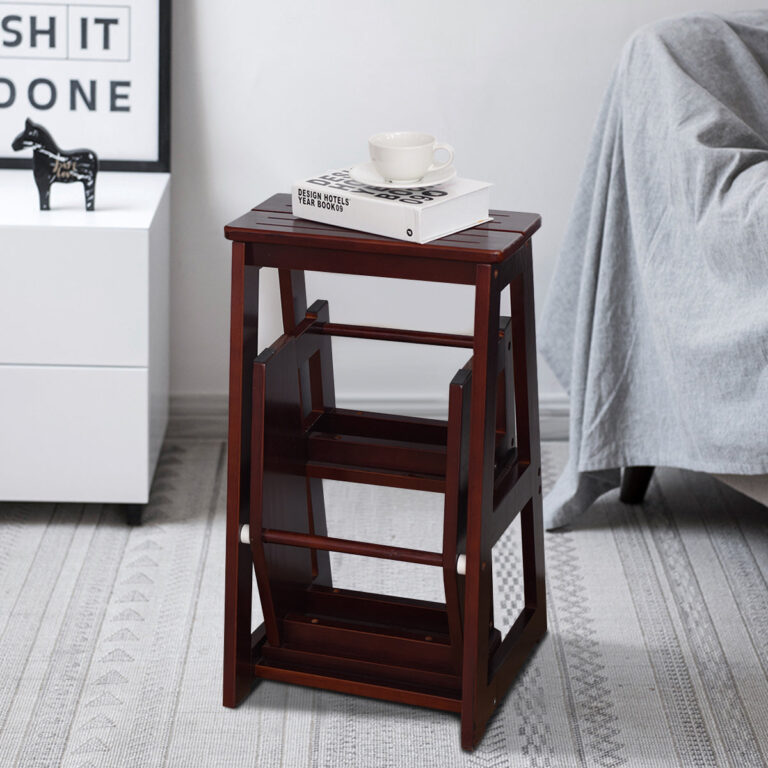 Coast Chair Conductor Leiter Stuhl Kopf Guide Trittstuhl Step Wicker Foldable 3 Steps Brown Vertaald