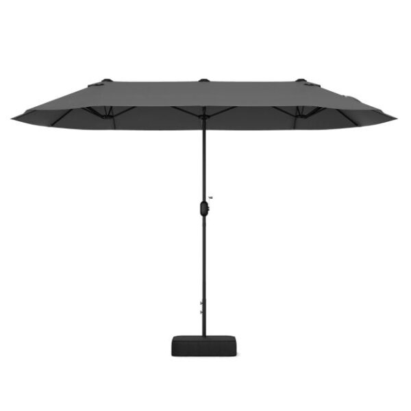 Coast Double Rectangular Sonnenschirm 396x201x240 cm - Grau Haus & Garten