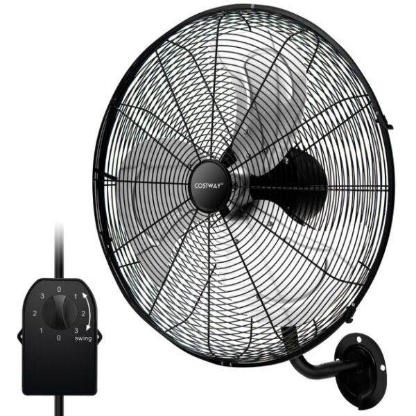 Coast Fan - Ø56 cm - Oszillierend - 1300 RPM - 3 Stufen - 56 x 42 x 68 cm - Schwarz Wohnen & Kochen