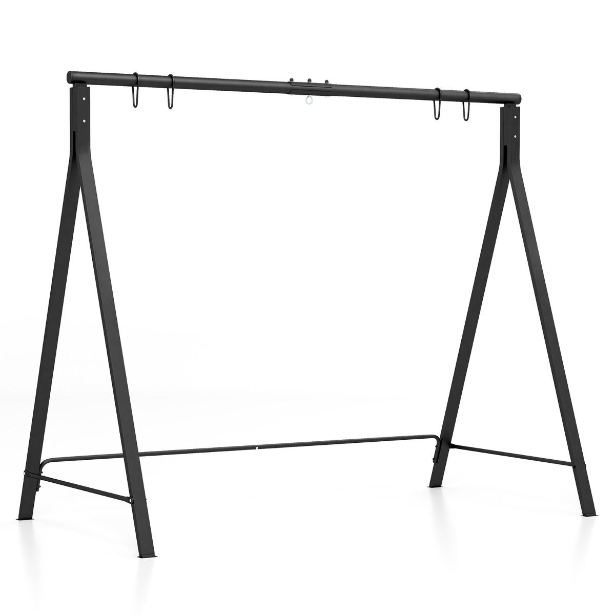 Coast Frame für Swing Bench/Hangchair - 5 Aufhängeringe - Metall Schwarz -210 x 115 x 175 cm - Max 160kg Wohnen & Kochen Coast Frame für Swing Bench/Hangchair - 5 Aufhängeringe - Metall Schwarz -210 x 115 x 175 cm - Max 160kg Wohnen & Kochen