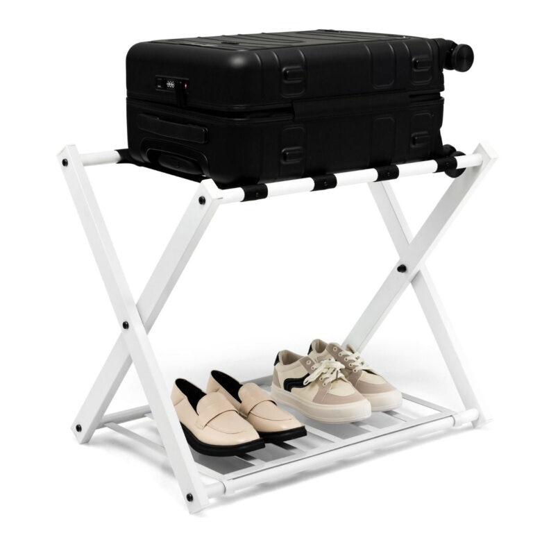 Coast Gepäckträger mit Schuhhalter faltbar - Weiß Wohnen & Kochen