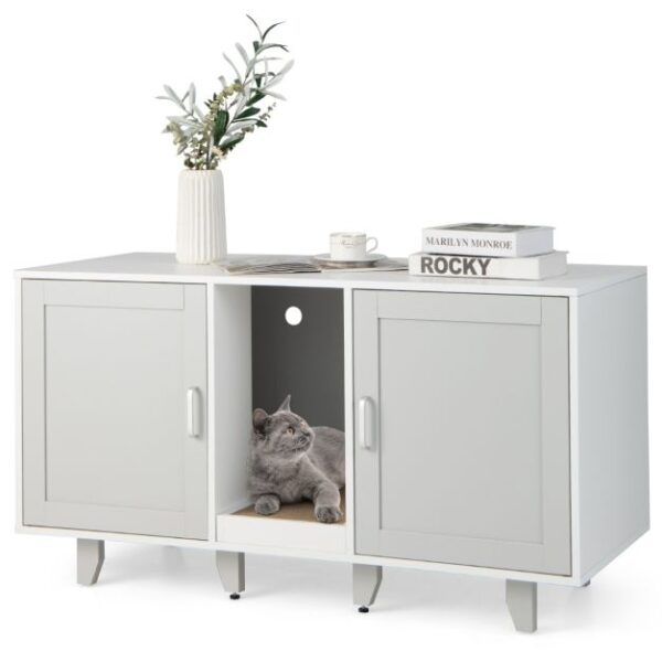 coast Katzenbox - versteckte Katzentoilette - 120 x 52 x 65 cm - grau Wohnen & Kochen