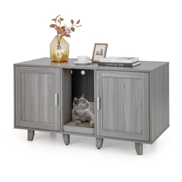 Coast Katzenkabinett - 3-in-1 - MDF - Max. 40kg - 120 x 52 x 65 cm - Grau Wohnen & Kochen