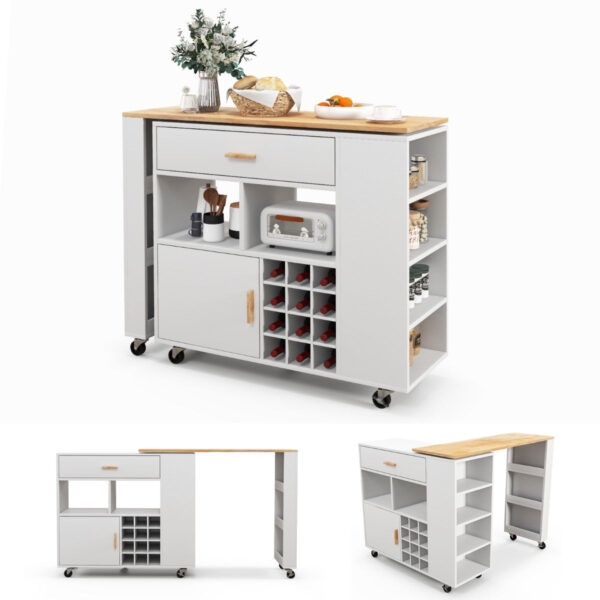 Coast keukenauto & baardtafel met verstelbare plank en lade en kruidenplank & wijnplank Vertaald