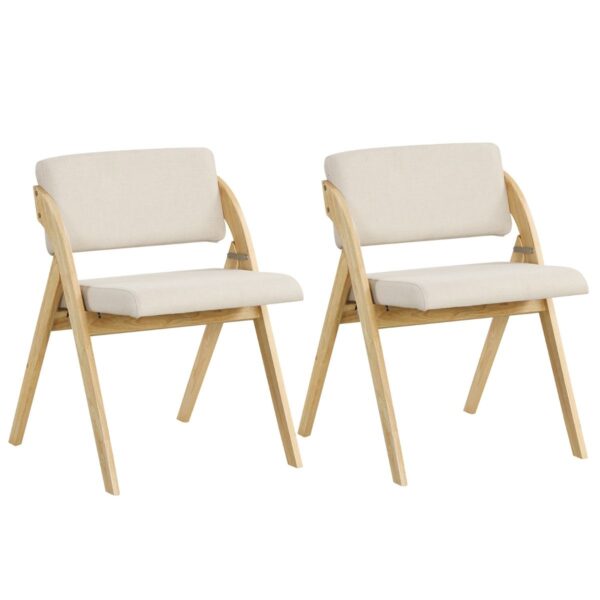 Coast Klappstuhl - 2er-Set - Sitz gepolstert - Max. 180 kg - 53 x 56 x 76 cm - Natur Wohnen & Kochen