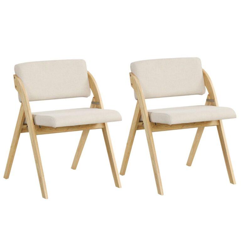 Coast Klappstuhl - 2er-Set - Sitz gepolstert - Max. 180 kg - 53 x 56 x 76 cm - Natur Wohnen & Kochen