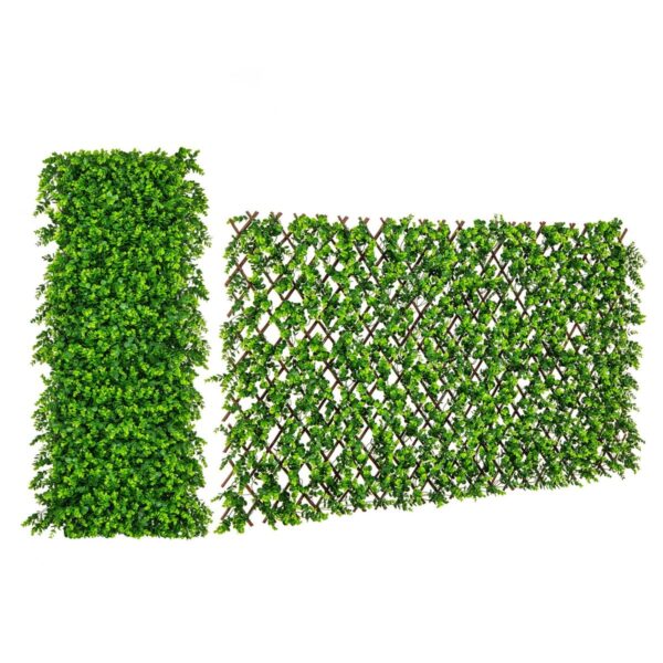 Coast Künstlicher Efeu Eukalyptus Sichtschutz - 180 x 90 cm - Grün - Versenkbarer Garten- und Balkon-Zaun aus Weide und PE Haus & Garten
