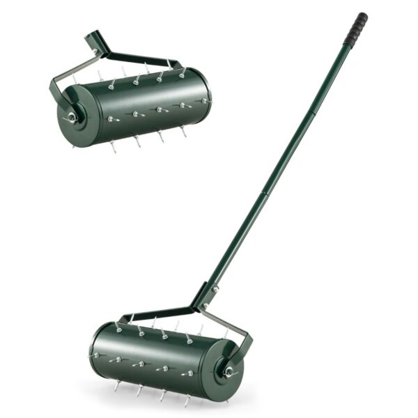 Coast Lawn Aerator Manual 44 x 128 cm - Grün - Rollende Rasenwalze mit Nägeln und Griff Haus & Garten