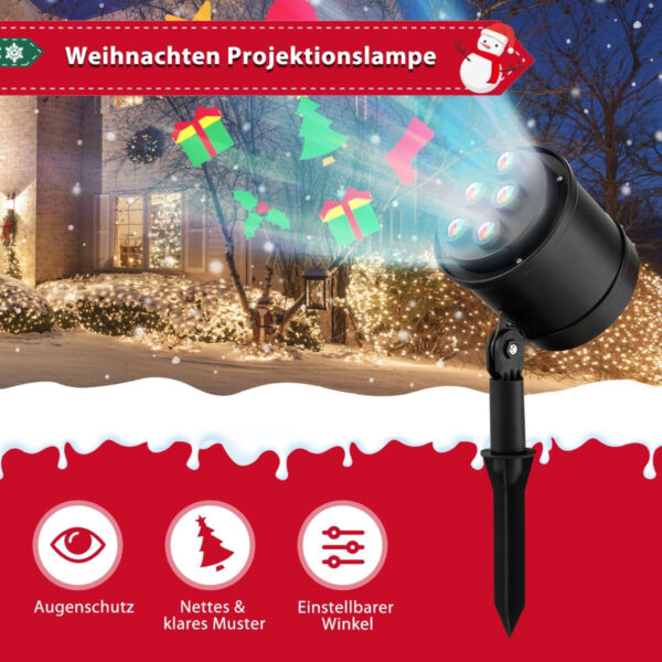 Coast LED-Projektionslampe mit 5 hochwertigen LED-Lichtern für Weihnachten 11 x 12 x 45