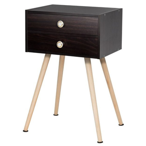 Coast Nachttisch - 2 Schubladen - Beistelltisch - Holz - 38 x 27 x 60