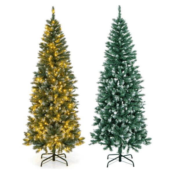 Coast Pencil Weihnachtsbaum mit Lichtern Warm White Leds - 180 cm - Grün + Blau Weihnachten