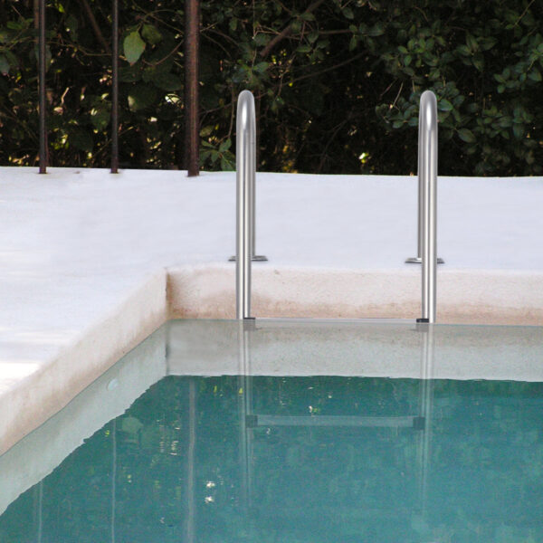 Coast Poolleiter - 3-stufige Sicherheitsleiter - 132 x 50 x 26 cm - Edelstahl Haus & Garten