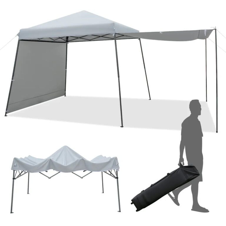 Coast Pop-up Pavillon mit Seitenwänden und Vordächern - Wasserdicht - 599 x 300 x 235-255 cm Haus & Garten