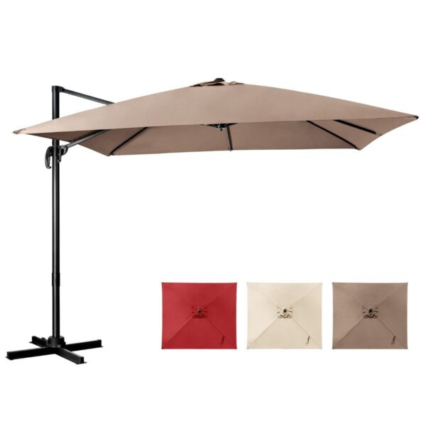 Coast Schwimmender Sonnenschirm - Kippbar - 300 x 300 x 273 cm - Kaffeebraun Haus & Garten