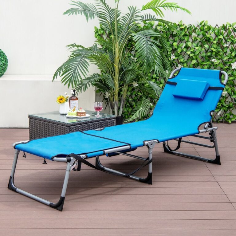 COAST Sonnenliege mit Gesichtsöffnung - klappbar - 193 x 60 x 34 cm - Blau Hobby & Sport