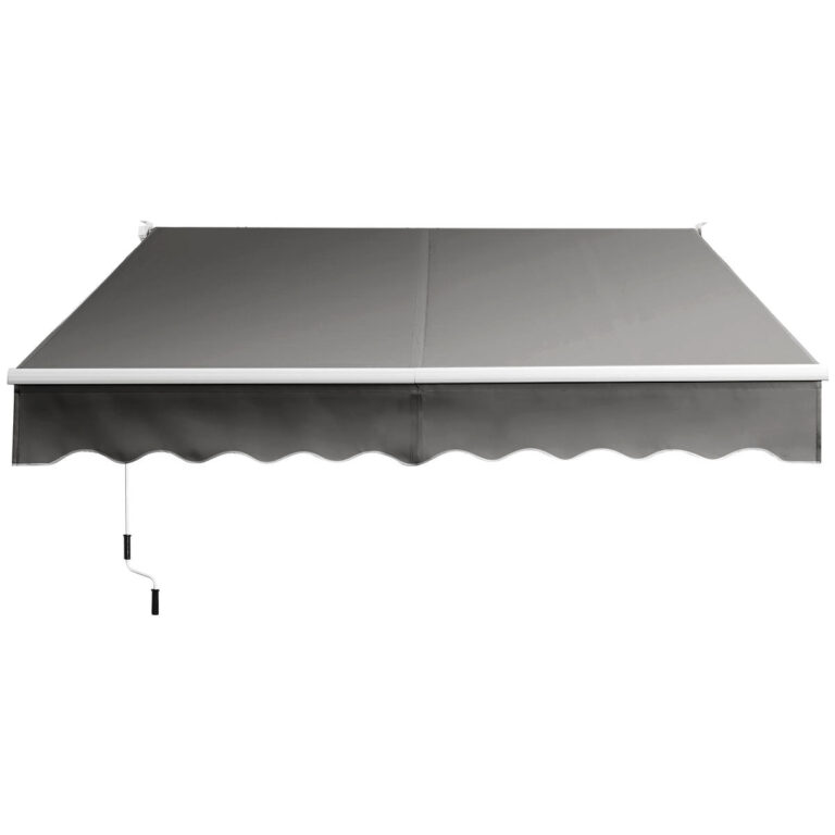 Coast Sun Protection Ausfahrbare Markise Aluminium-Terrasse Sonnenschutz 295 x 250 cm grau Haus & Garten