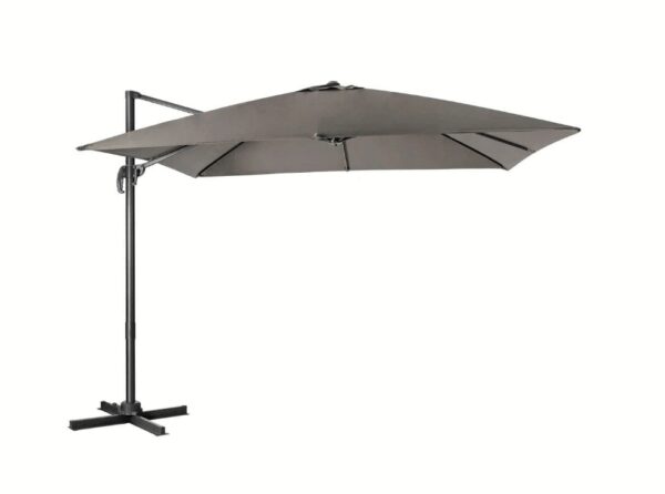 Coast Terrassen-Sonnenschirm - 3 Neigungen - 360 Grad Drehung - 300 x 300 x 273 cm - Grau Haus & Garten
