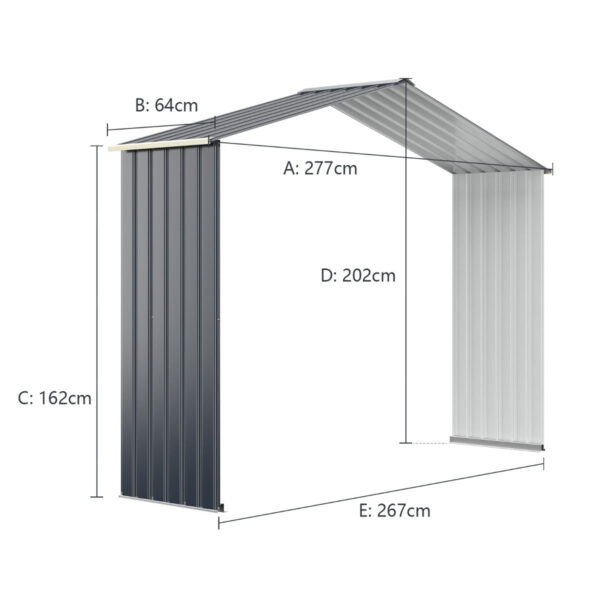 Coast -uitbreiding ingesteld voor metalen schalen buiten uitgebreid 277 x 202 x 64 cm grijs Vertaald