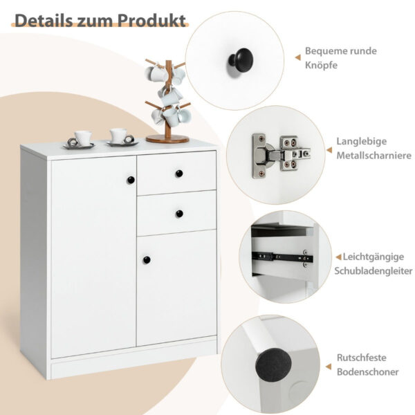 Coast Unterschrank modernes Lager mit 2 Türen 72 x 34 x 85