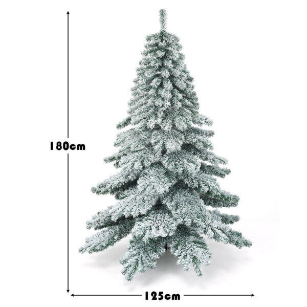 Coast - Weihnachtsbaum - Mit Schneeflocken - Grün + Weiß - 180 cm Weihnachten