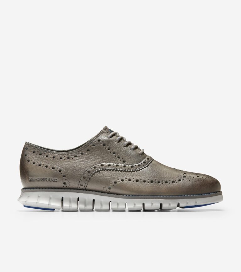 Cole Haan Zerogrand Wingtip Oxford Schuhe - Charcoal Grau - Größe 41 Kleidung