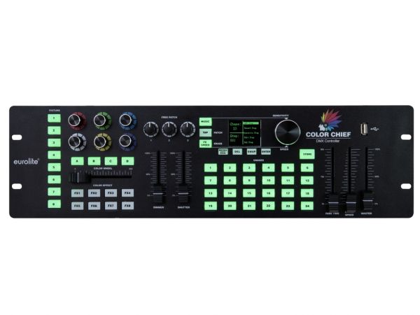 COLOR CHIEF Controller 240 DMX Kanäle für 8 Geräte 24 Szenen