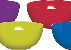 Colourworks Melamin-Kunststoffschalen - Mehrfarbiges 4er-Set Wohnen & Kochen