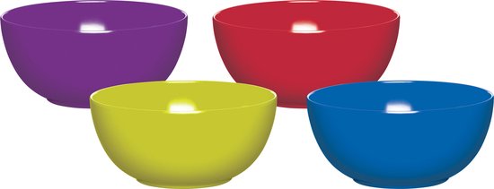Colourworks Melamin-Kunststoffschalen - Mehrfarbiges 4er-Set Wohnen & Kochen