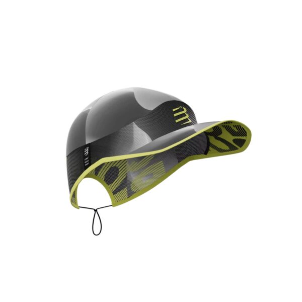 Compressport Pro Racing Kappe Schwarz Grün Laufzubehör