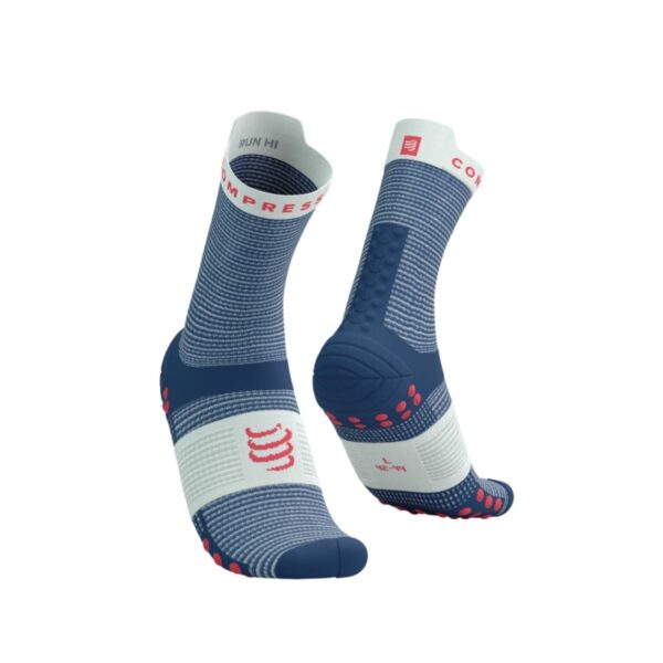 Compressport Pro Racing Socks v4.0 Run High Blau Weiß