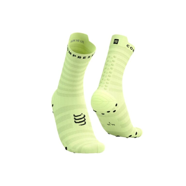 Compressport Pro Racing Socks v4.0 Ultralight Run High Gelb Schwarz