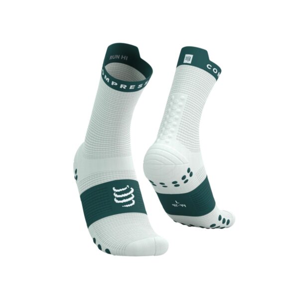 Compressport Pro Racing V4.0 Run High Socken Weiß Grün