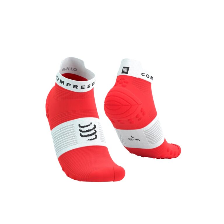 Compressport Pro Racing v4.0 Run Low Socken Rot Weiß