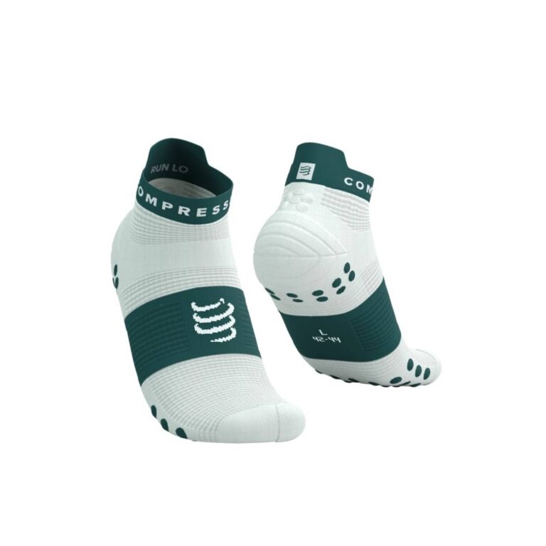 Compressport Pro Racing v4.0 Run Low Socken Weiß Grün