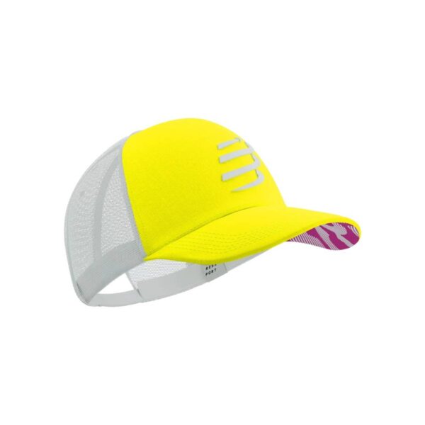 Compressport Trucker Cap Gelb Weiß Laufen