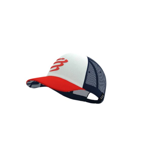 Compressport Trucker Kappe Blau Rot Laufen