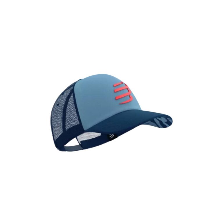 Compressport Trucker Kappe Blau Rot Laufzubehör