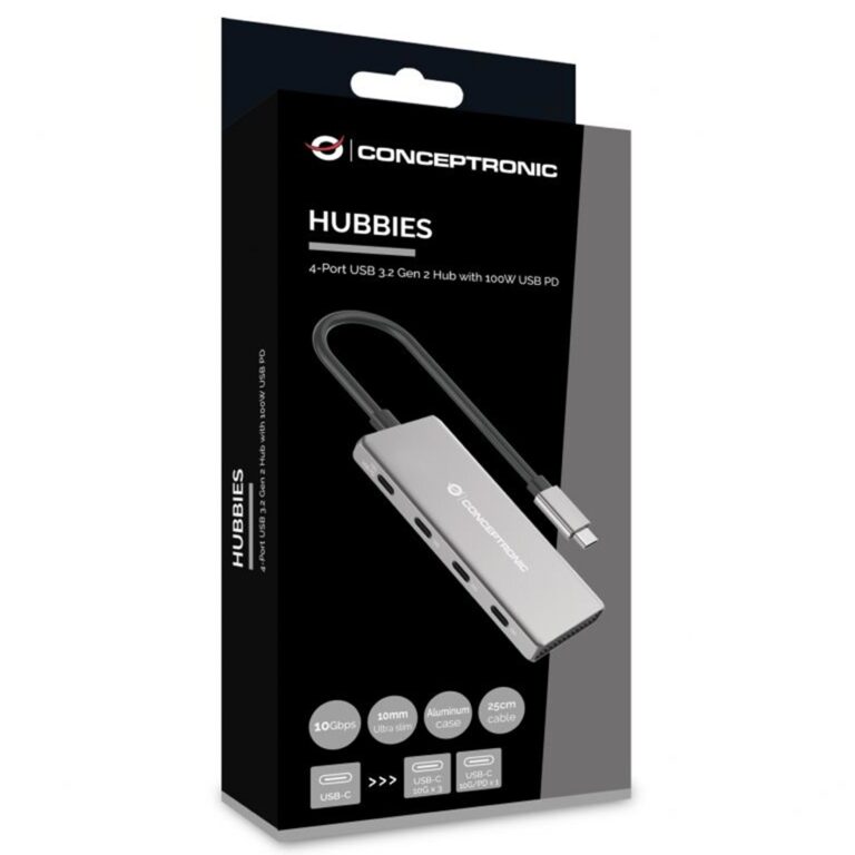 Conceptronic HUBBIES16G 4 Port - USB-C HubNeuware - Peripheriegeräte